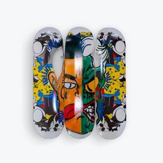 Slawn and Opake Tryptych Skate Deck Two Face