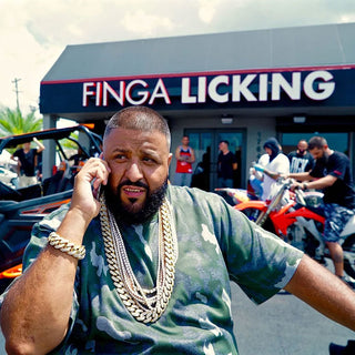 DJ Khaled on set of “Gold Slugs” (2015) by Derick G