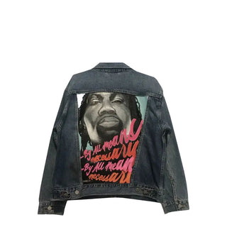 Women's Hand Painted Rage 'By All Means' Denim Jacket